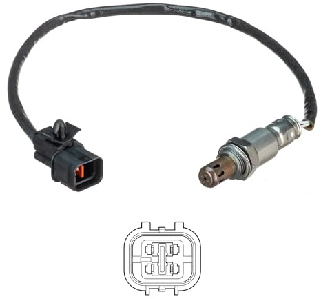 DELPHI ES21137-12B1 Lambdasonde Diagnosesonde nach Katalysator Oxygen O2 Sensor Beheizt Kompatibel mit VW POLO 9N 03D906265A