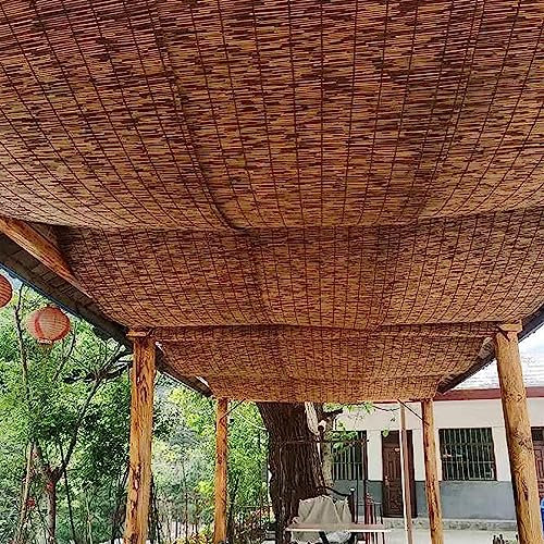 GUETTO Canisse Bambou,Clôture en Roseau Naturel,Brise-Vue Balcon,Protection de La Vie Privée,Occultant,Protection Vent,Paillis Terrasse Balcon,pour Isoler Visuellement Une Clôture,50x80cm