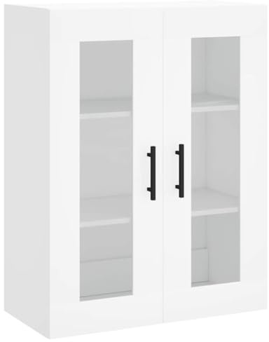 vidaXL Armario de Pared Blanco 69,5x34x90 cm, Armario, Armario Colgante, Armario Auxiliar, Armario de almacenaje, Armario Colgante de Pared