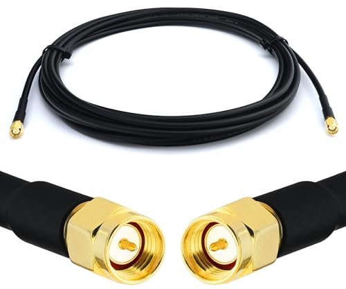 RANGEFUL SMA Stecker auf SMA Stecker RG58 Koaxialkabel 1m — Verlängerung Low Loss antennenkabel 50ohm — für WiFi RF Antenne GSM LTE 4G 5G 6G Router Signalverstärker Lora Ham CB Funk