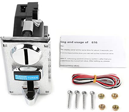 WYFDCL Multi-Münzprüfer, CPU-programmierbarer 6-Typ-Münzprüfer-Münzprüfschlitz, elektronischer Münzprüfer für Arcade-Spielautomaten