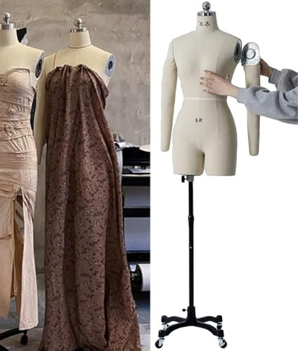 Schneiderpuppe Damen Kleiderpuppe Nähschaufensterpuppe mit Armen und Beinen, weibliche Schneiderpuppen für Nähen von Kleidung, vollständig feststeckbare Schneiderpuppe, Schneiderpuppen, Schaufensterpu