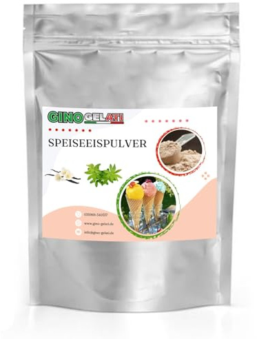 Gino Gelati Vanille Waldmeister Eis Speiseeis Pulver 1 Kg, Vanilleeis selber machen, verschiedene Sorten, schnelle und einfache Zubereitung, für Haushaltseismaschinen