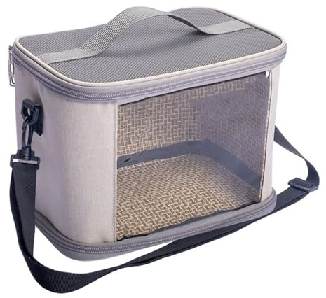Haimusan Borsa trasportino per uccelli, gabbia da viaggio per uccelli, zaino in rete in acciaio inossidabile indistruttibile per pappagalli, borsa da viaggio portatile per uccelli, gabbia da viaggio