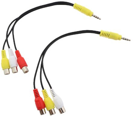 CTWHA Cavo video triplo AV da 3,5 mm a triplo RCA femmina, cavo di prolunga femmina cavo adattatore audio video per TV Set Top Box Amplificatore Home Appliance fotocamera digitale