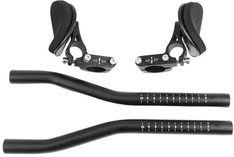 Aero Fahrrad-Lenker – Klemm-Lenker für Fahrräder, verstellbare Aero-Lenker für Rennrad | Leichte Aluminium-Verlängerungsstange, bequeme Armlehnenpolster, Lenker