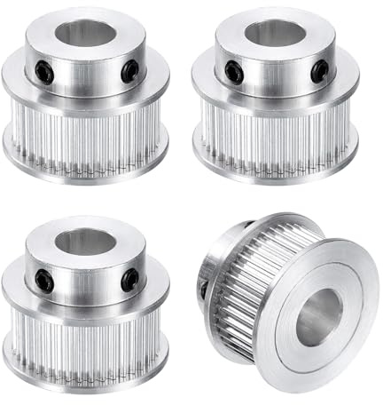 uxcell 4pcs GT-2 40T Pulley Synchronous Wheel 10mm Bore, Aluminum Timing Pulley 40 Teeth, Fit Width 10mm Timing Belt for 3D Printer CNC Machine