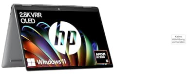 HP Envy x360 2-in-1 Laptop, 14 Zoll 2.8K OLED Touch Display, AMD Ryzen 5 8640HS (16MB Cache), 16GB LPDDR5-SDRAM, 512 GB SSD, QWERTZ Tastatur, Windows 11 Home, Silber mit HP 700 Multi Pen