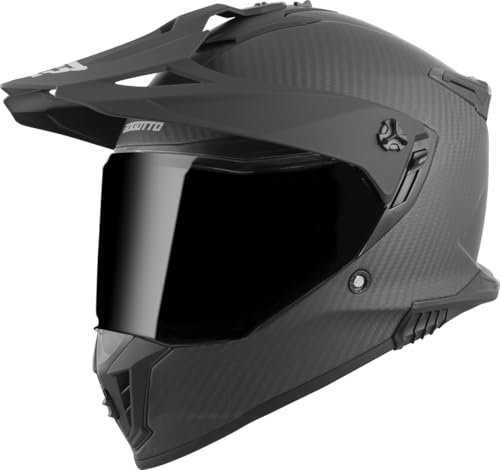 Bogotto FG-601 Carbon 6K Enduro Helm, schwarz matt, 3XL