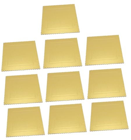 Luxshiny 10stücke Teiliges Aus Goldenen Tortenunterlagen Hochwertige Kuchenplatten Für Geburtstag Hochzeit Und -projekte Für Fondant Und Blütentorten