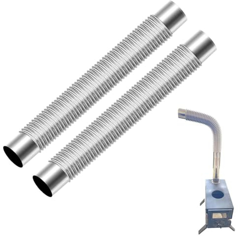 HpLive Winkelrohr Ø 60 mm Edelstahl 90 Grad Bogen Metallrohr Kaminauskleidung Bogen 90° Multi Rauchrohr Ofenrohr Stahlrohr (2pcs)