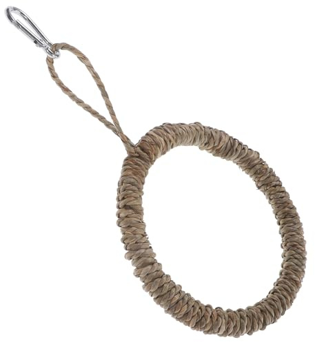 Gadpiparty Columpio Colgante para Pájaros Juguete de Columpio Decorativo de Anillo Tejido Resistente y Seguro Tamaño Pequeño para Jaula Accesorios Aves Pájaros Pequeños y Periquitos