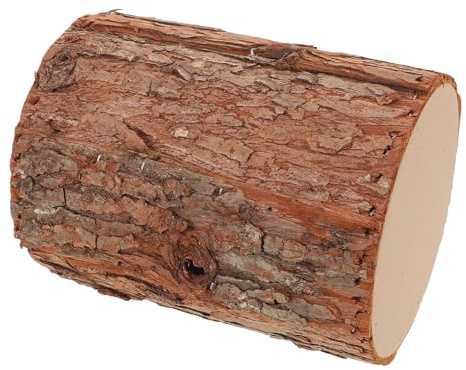 Cabilock Support Forme de Souche Arbre pour Bougie Décor Rustique de Noël Accessoire Photo Bois Imitation Écorce Petite Décoration Intérieur