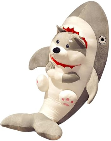 Xiyocadt Hai Kuscheltier, Niedlicher Hai Plüsch Kissen Puppe, Weiches Hai Spielzeug & Plüschtier, Großes Stofftier für Kinderzimmer-Deko (100cm)