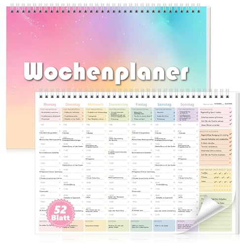Veckoplanerare block A4 okomplicerad veckoplanerare med tider 52 ark spiralbunden veckoplanerare att göra lista block utan fast datum okomplicerad veckoplanerare med tider Habit tracker shopping