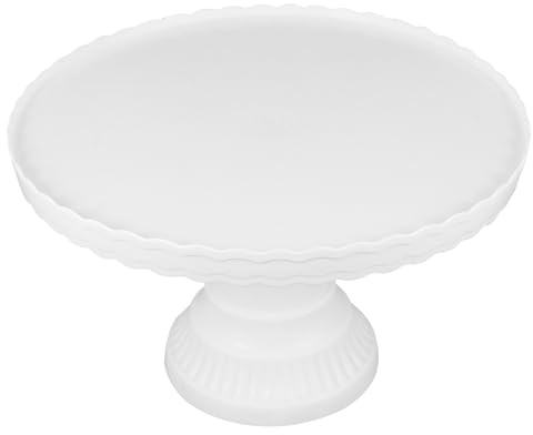 Uonlytech Alzatina per Decorazioni Torte Matrimonio, Espositore Elegante in Plastica Pp Bianco, Piedistallo per Compleanno e Festa Nuziale, Supporto Resistente per Dolci