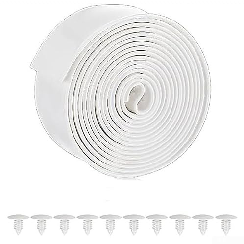 PVC-Ersatz-Gurtband für Terrassenstuhl-Reparatur, 3 m, schneidbar, Rasen, Stuhl, Gurte mit Nägeln, wetterbeständiges Outdoor-Möbelband für Pool und Strand, schwarz (weiß)
