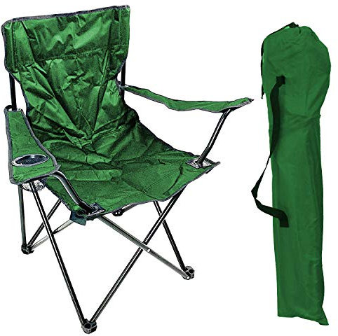 Faltstuhl Campingstuhl Anglerstuhl mit Getränkehalter & Tragetasche - Anglersessel faltbar klappbar