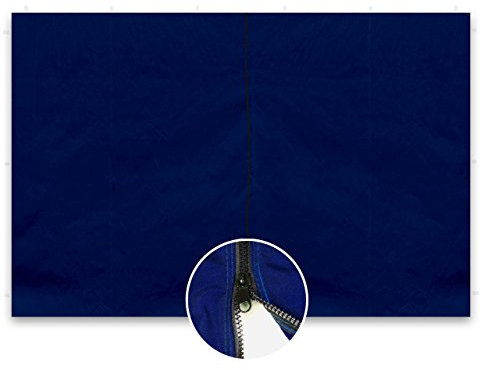 Nexos 2 Stück Seitenwände Seitenteile ohne Fenster mit Reißverschluss für Falt-Pavillon – 298 x 216 cm/PE 180 g/m² hochwertig Farbe wählbar (Blau)