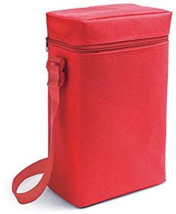 Vertrieb durch presents & more Sac isotherme - Rouge - 2 bouteilles de 1,5 l