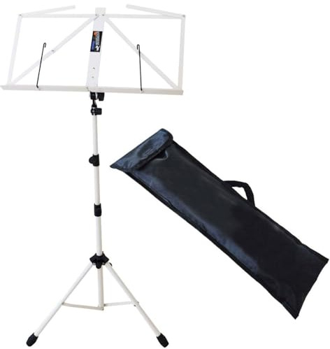 Keepdrum MUS3 WH Notenstaender Notenpult Weiss + Tasche Bag