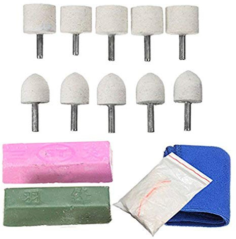 EsportsMJJ 14Pcs Pulido Kit Lana Pulido Rueda para Aluminio Latón Aleaciones De Cobre Metal