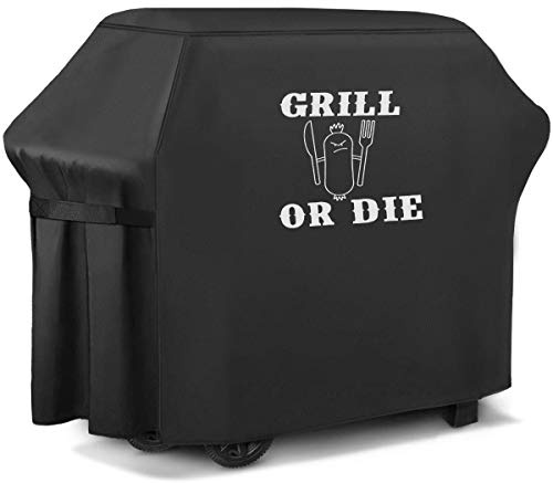 Delux Grillabdeckung Top Qualität, Wasserdichter BBQ Schutz Outdoor Grill Garten Terrasse Grillen oder Sterben Large 165 cm x 118 cm x 60 cm Grill or Die [084]