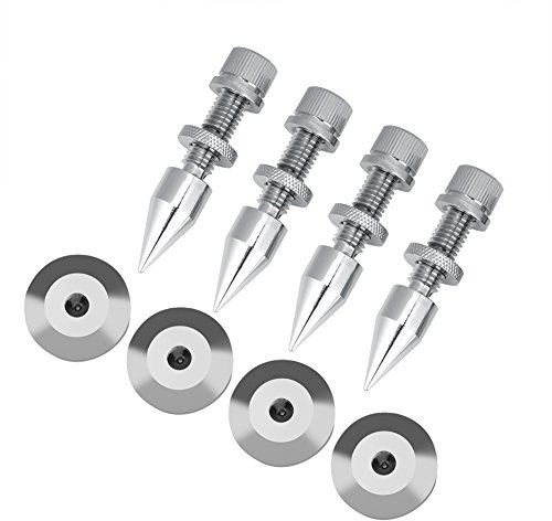 Tihebeyan 4 Set di Punte per Altoparlanti, Punte di Isolamento Piedino per Altoparlanti Altoparlante HiFi Piedini per Piedini Antiurto Cono Base per Telaio Altoparlanti, Amplificatore, Lettore CD Dvd