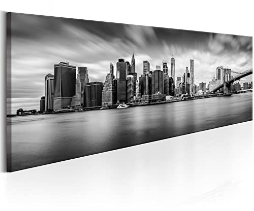 murando - Leinwandbild York Stadt City, 135x45 cm, 1-teilig, Schlafzimmer | Hochwertige Leinwand, sofort aufhängbar, ideal fürs Wohn- oder Schlafzimmer, wasserfest und lichtecht, langlebig, stilvoll