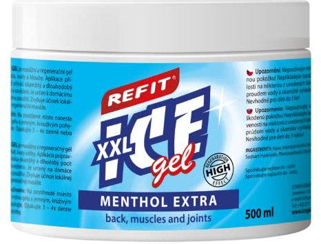 REFIT® Ice Gel Menthol Extra XXL 500 ml – Extra Schmerzgel - hoher Mentholgehalt – extra kühlend – geeignet für Freizeit- und Profisport – zur Regeneration und Entspannung – einzigartige Formel