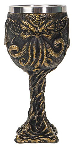 SUMMIT COLLECTION The Call of Cthulhu Sea Monster Weinglas, 17,1 cm hoch, 207 ml, Gothic-Weinkelch
