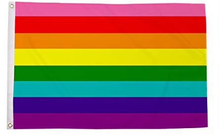 AZ FLAG Drapeau Arc en Ciel Origial 8 bandes 90x60 cm 2 Œillets | Usage intérieur et extérieur Drapeau décoratif gay coutures doubles et bords renforcés avec œillets métalliques