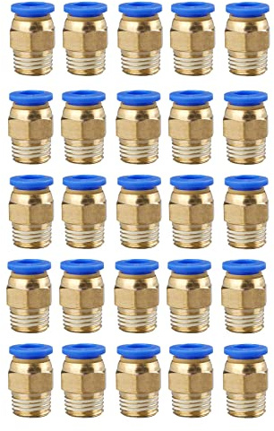 Anawakia Connecteur Rapide d'air raccords Pneumatiques Connecteur Raccords Rapides 8mm PT1/4 PC8-02 (25)