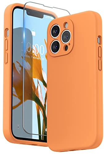 SURPHY für iPhone 13 Pro Hülle Silikon mit Displayschutzfolie | Case mit Kameraschutz Stoßfeste Handyhülle für 6,1 mit Erhöhter Randschutz