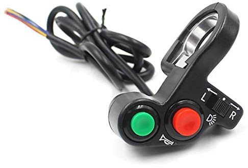 JZK Interruptor de manillar motocicleta 22 mm, interruptor faro de motocicleta, interruptor de luz señal giro, interruptor de bocina de motocicleta, interruptor de indicador de motocicleta