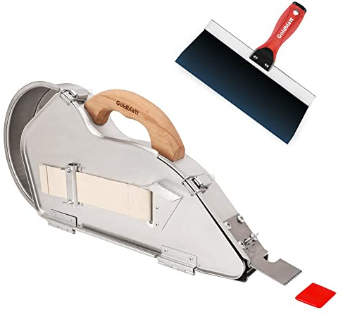 Goldblatt Herramientas de encintar para paneles de yeso con cuchillo de encintar de acero azul de 25 cm, ligero y cómodo para acabados y reparaciones