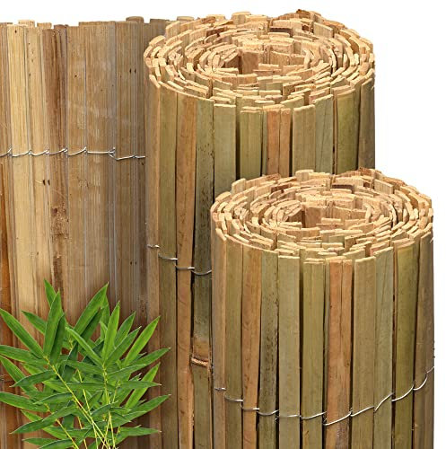 Sol Royal Bambus Sichtschutz 160 hoch – FSC® Balkon Sichtschutz Garten Bambusmatte als Wind- & Blickschutz für Garten Zaun 160x300 cm – Natursichtschutz Witterungsbeständig – B89