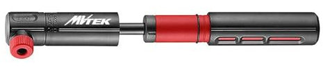 MVTEK Pompa mini telescopica. Pompa per bicicletta 5,5 Bar 80PSI. Pompa bicicletta doppio raccordo per valvole PRESTA SCHRADER. Pompa bici e palloni. Gonfiatore bici 180mm. Sistema Twist-Lock.