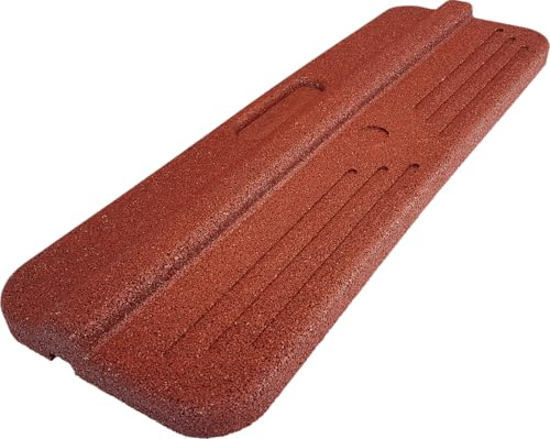 bepco Leitermatte - Antirutschmatte (LxBxH: 75 x 25 x 5 cm, Rot) - Leiterstandfuß, Leitersicherung aus 100% recyceltem Kunststoff, für sichere Leiterarbeiten ohne Wackeln/Wegrutschen