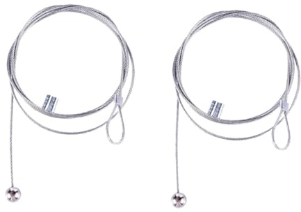 TOPBATHY 2 Pz corda fotografica magnetica Fotografie magnetiche corda per appendere foto filo di foto Silver