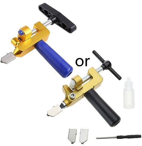 NIHENHAO 2-in-1 manueller Fliesenschneider, Handgriff, Keramikfliesen-Trenner, Multifunktions-Glasschneider-Trenner-Set