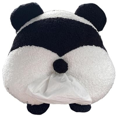 Niedlicher Auto-Taschentuchhalter, Auto-Taschentuchbox | Cartoon Taschentuchhalter Auto Plüsch Panda,Kopfstützen-Taschentuch-Organizer, Auto-Tier-, Taschentuch-Etui für Auto, Zuhause, Badezimmer, Wasc