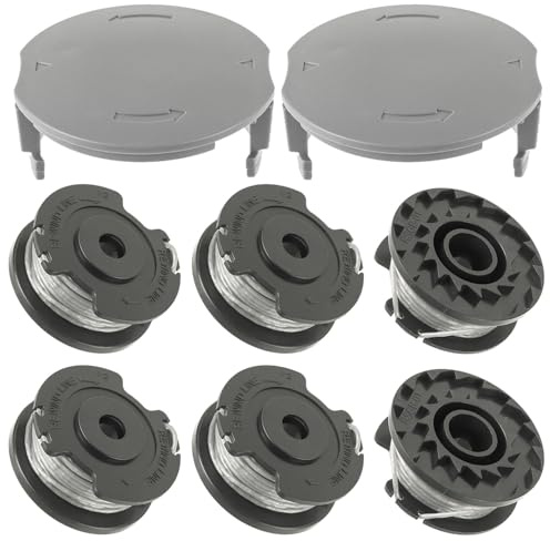 EPLZON Bobina a Filo lunghezza 4 m Ø 1,6 mm F016800569 F016800385 per decespugliatore a batteria Bosch EasyGrassCut 23/26/18/18-230/18-260/18-26 e Copertura bobina F016F05320(6 Bobine + 2 Copertura)