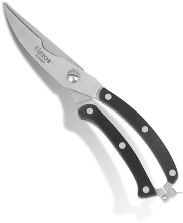Hoteche 255MM Geflügelschere - 3Cr13 Edelstahl, 3.5mm Klingen, POM-Griffe, Automatische Feder, Sicherheitsverschluss, Ideal für Küche und Haushalt