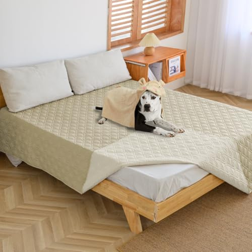 Amarrirose wasserdichte Hundedecke - Robuste Hundematte,75 * 175cm Outdoor hundematte maschinenwaschbar,Wendedecke hundedecke für unterwegs,Hunde & Katzen geeignet beige