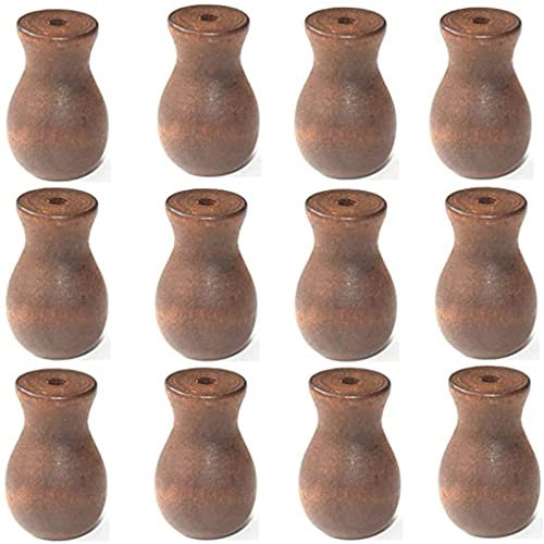 DEKKRYNFV 12 Pcs Window Blinds Wood Cord Brown Cord Knobs Small Pendants Drops Pull End For Curtain Craft