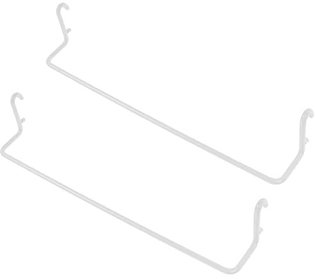 Toallero de Tablero Perforado Extensible 2 Piezas Acero Inoxidable Blanco