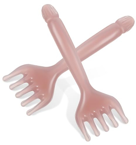 PLAFOPE 2 Stück Massagekamm für Kopfhaut und Sanfte Runde Zähne Ergonomischer Griff Vielseitig für Männer und Frauen Kompakt und Tragbar Geeignet für Haartypen