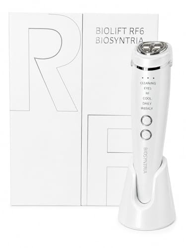 BioLift RF6 Multifunctional Beauty Device, Skin Rejuvenation Tool | Anti-Ageing, Face Lift, Wrinkle Removal, Eye Care, Acne Treatment, Tightening | Vibration + Heating + Cooling + RF + EMS+LED Light