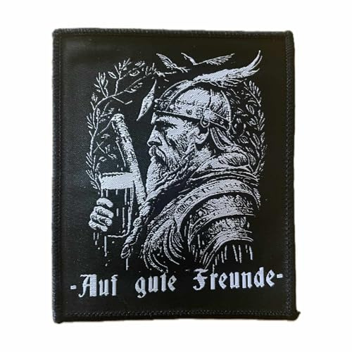 Auf gute Freunde Aufnäher/Patch | Aufbügler passend für Böhse Onkelz Fans, Flicken Rocker Bügelbild Deutschrock Bügelflicken Biker (AGF(8x10cm))